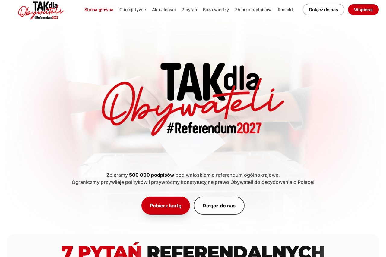 TAK dla Obywateli · #Referendum2027