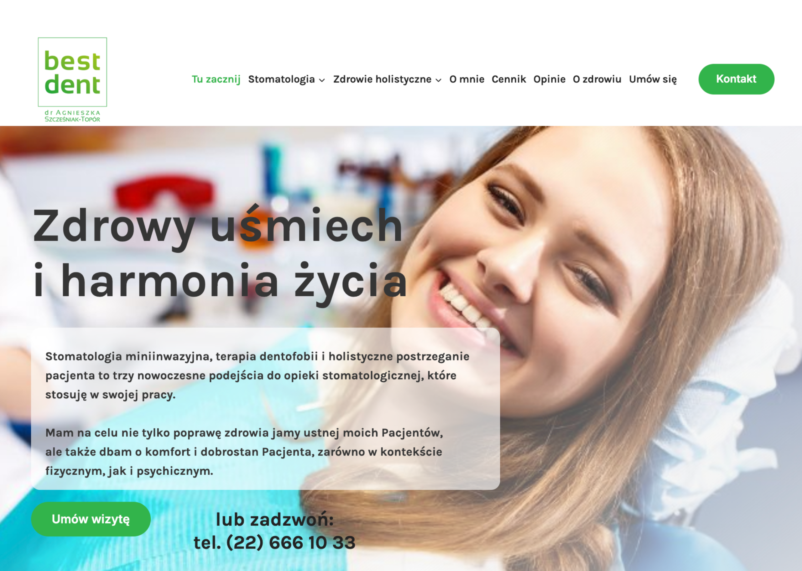 strona www gabinetu stomatologicznego