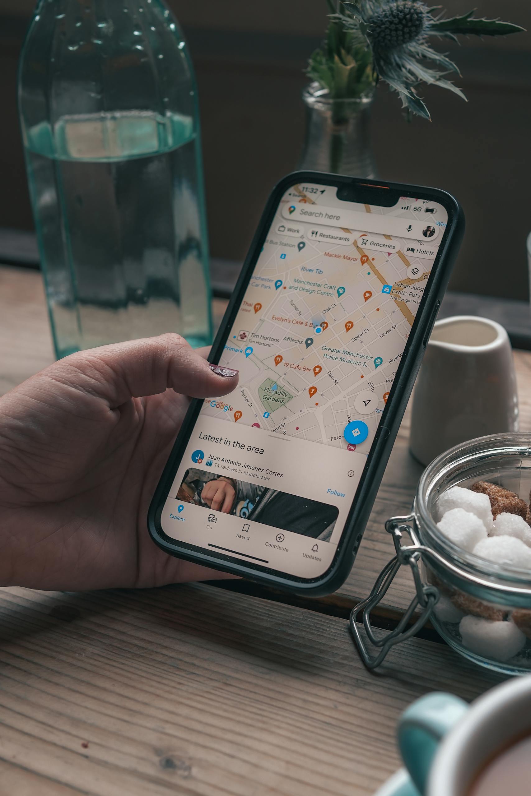 szukanie lokalnej firmy na mapie